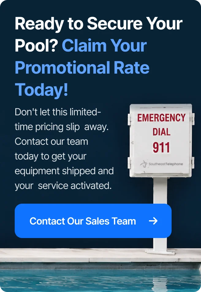 Ready to secure your pool? Claim your promotional rate today - contact our sales team