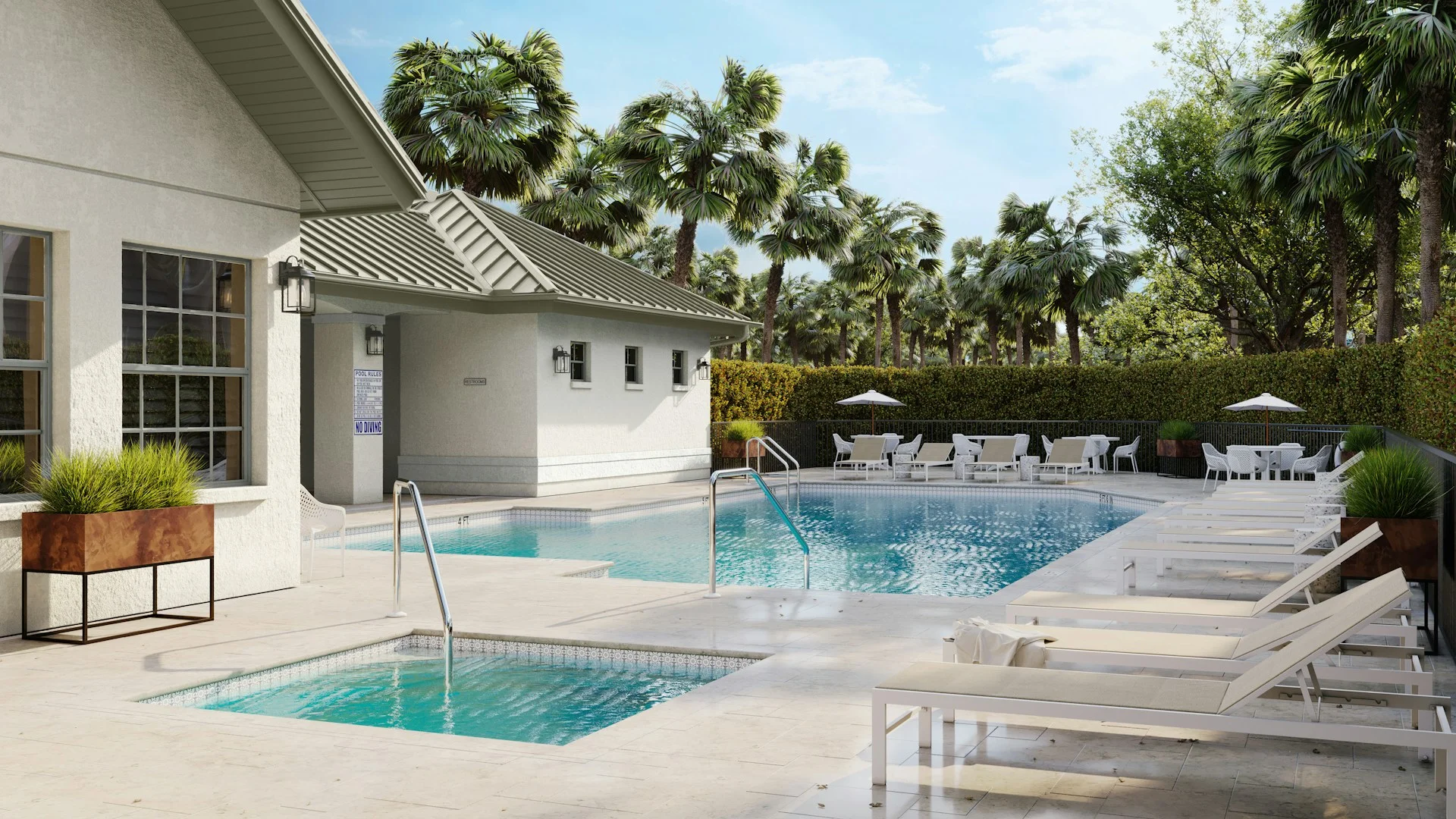 Simple pool phone installation - community pool setup