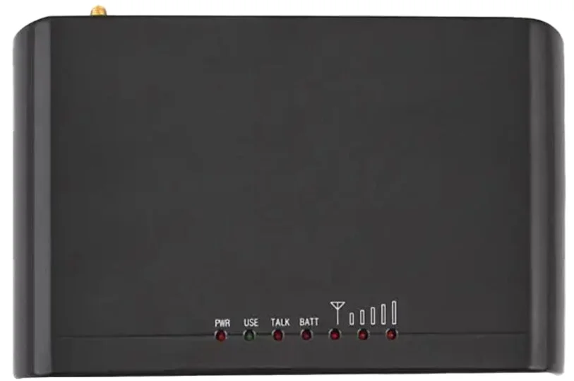 STS-7116 Voice & Data Communicator - 4G/LTE wireless communication device with LED indicators for power, use, talk, battery, and cellular signal strength